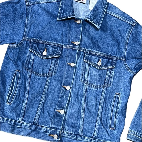 Bill Bass Medium Vintage Jean Jacket. Button down, long sleeves adjustable waist - Picture 12 of 12